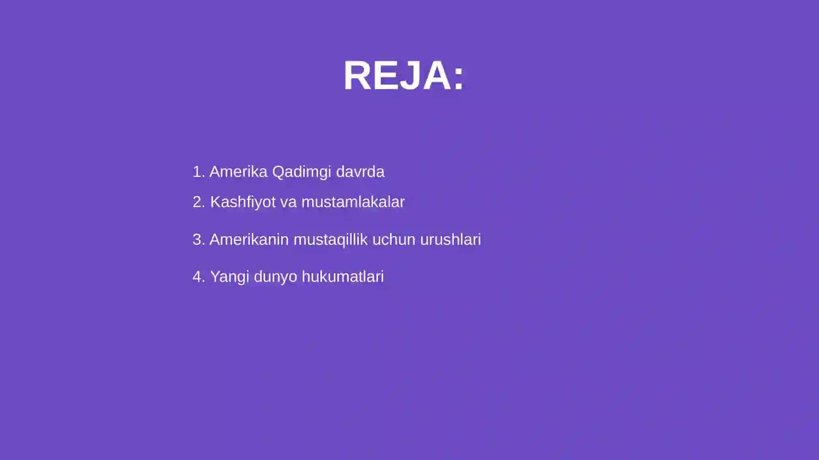Amerika mavzusi 2