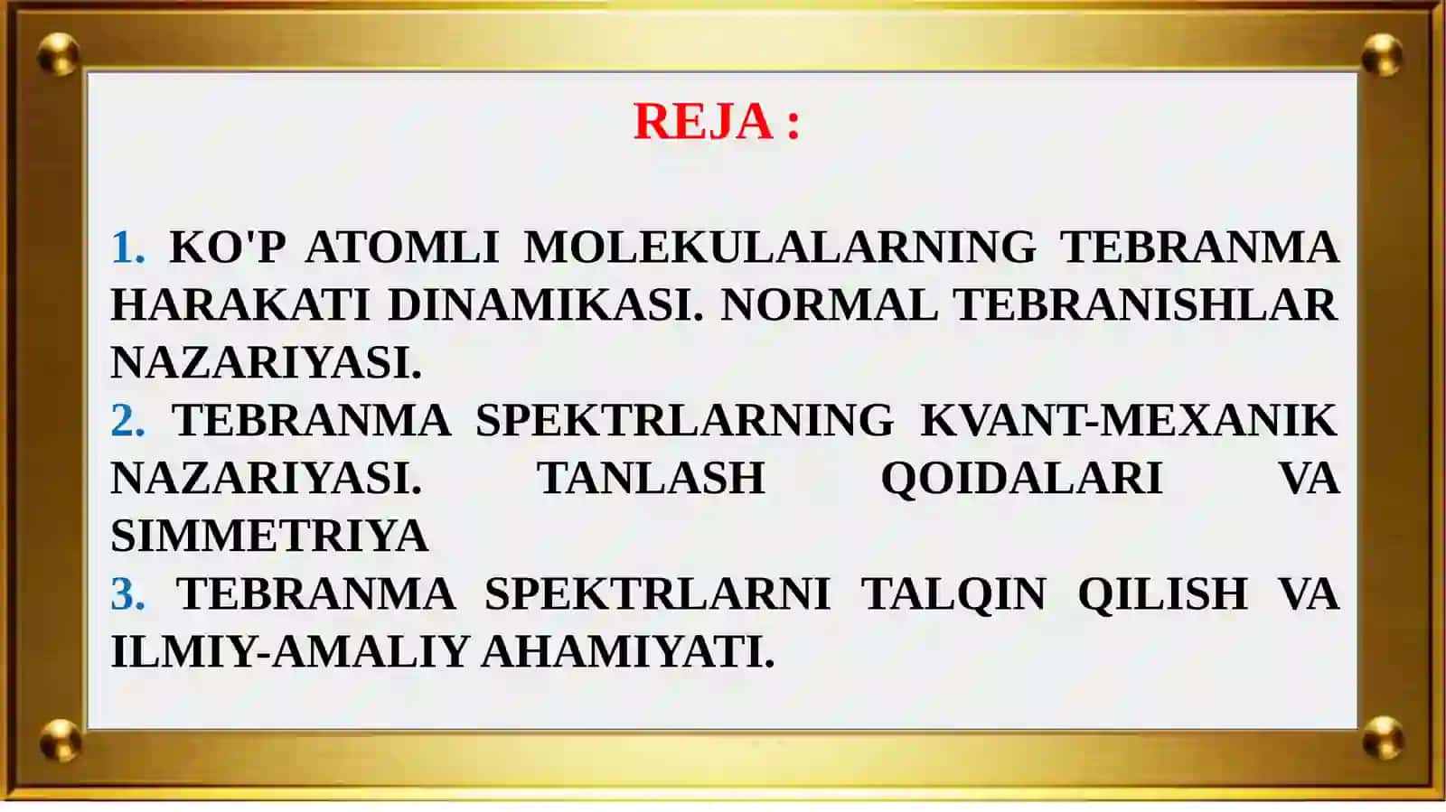MOLEKULALARNING TEBRANMA HARAKATI VA SPEKTRI 2