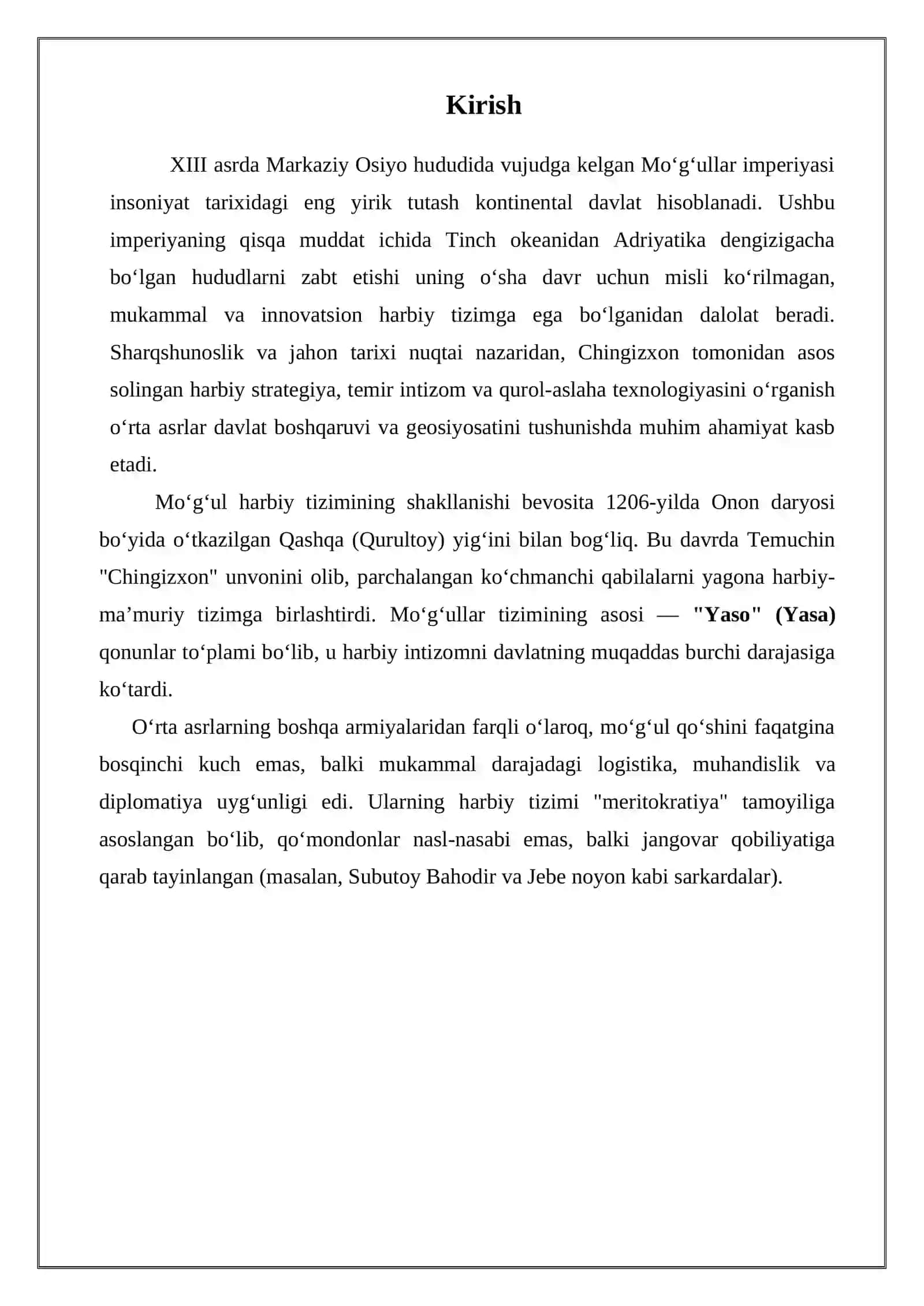 Moʻgʻullar imperiyasining harbiy  tizimi 2