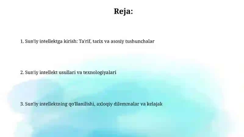 Sun'iy intellektga kirish: ta'rif, tarix va asosiy tushunchalar 2