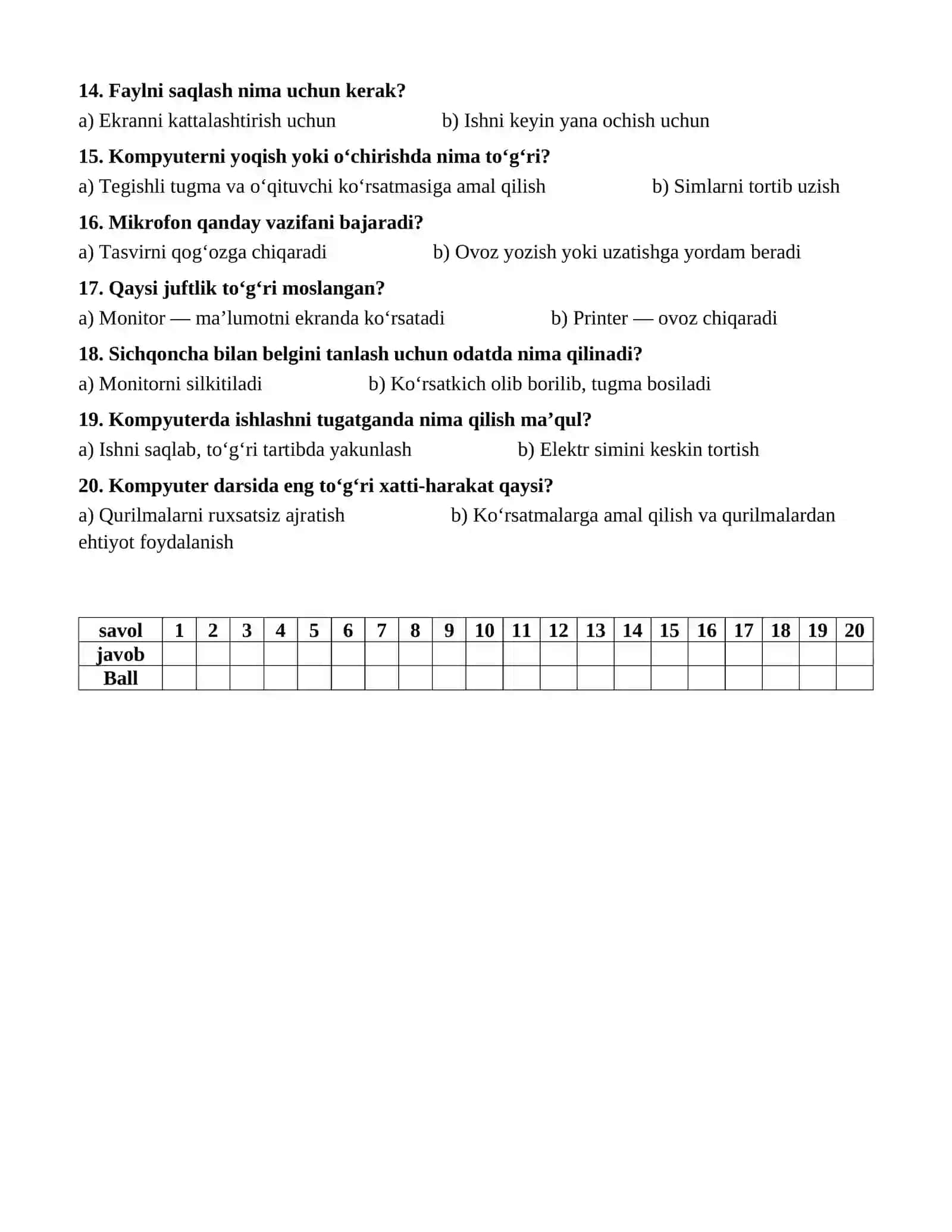 2-SINF  INFORMATIKA TEST 2