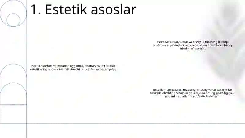 Estetik asoslar 2