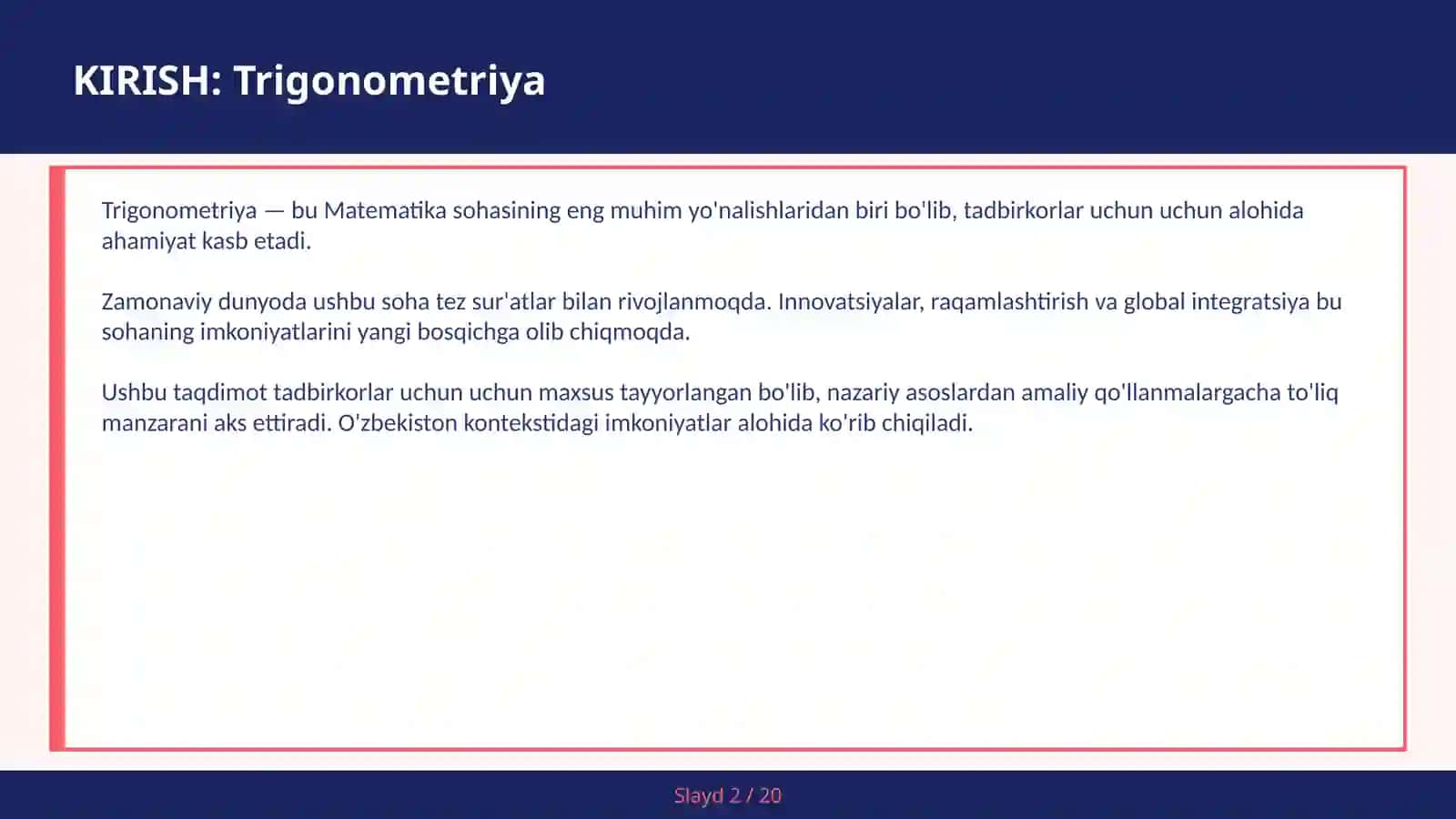 Trigonometriya 2