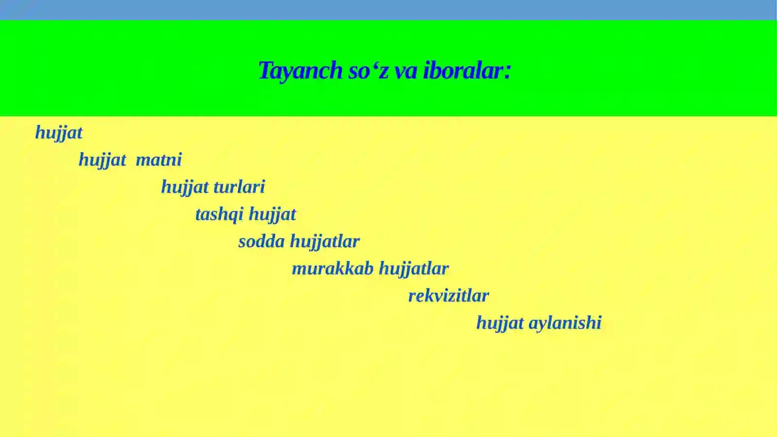 ISH YURITISH TILI VA USLUBI 2
