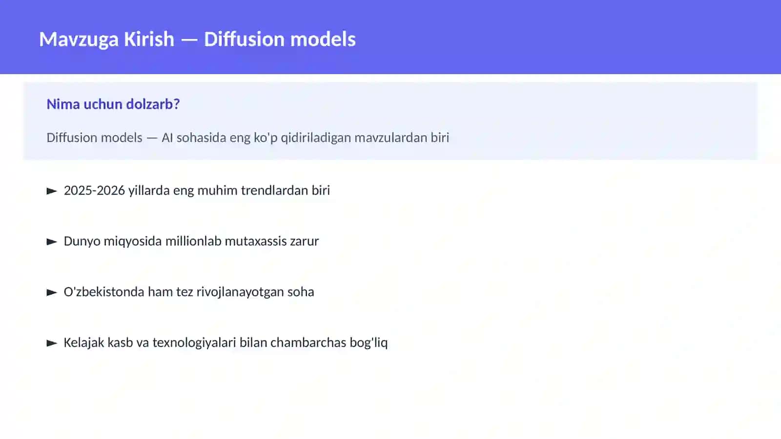 AI | DEEP LEARNING VA NEYRON TARMOQLAR 2