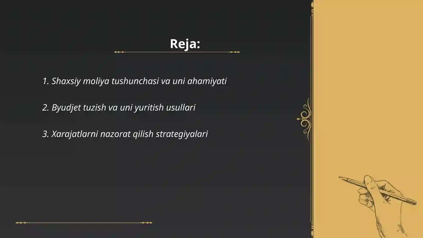 Shaxsiy moliya tushunchasi va uni oʻrganish usullari 2
