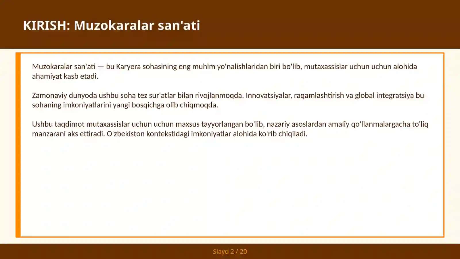 Muzokaralar San'ati 2