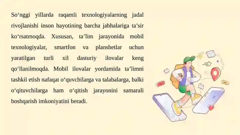Mobil ilovalar yordamida ta'limni tashkilotish 2