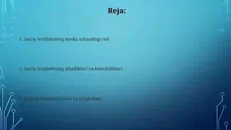 Sun'iy intellektning media industriyasidagi o'rni 2