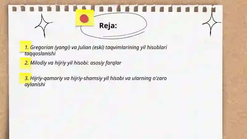 Yangi va eski yil hisobi.Abjad hisobi 2