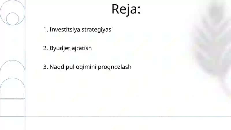 Moliyaviy resurslarni boshqarish 2