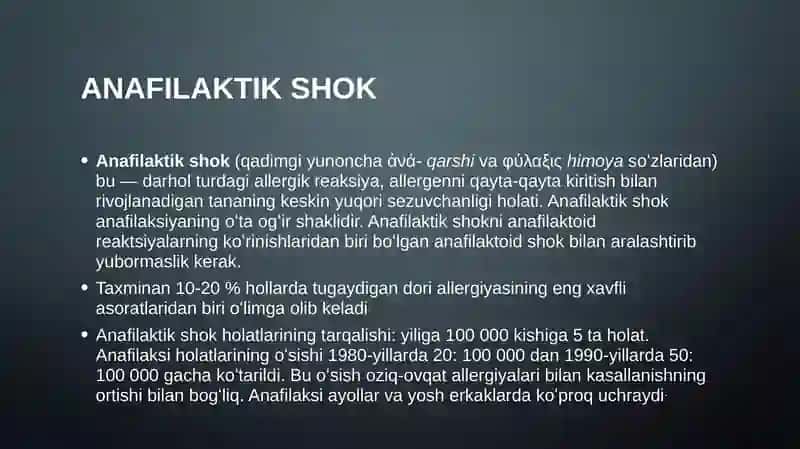 Anafilaktik shok 2