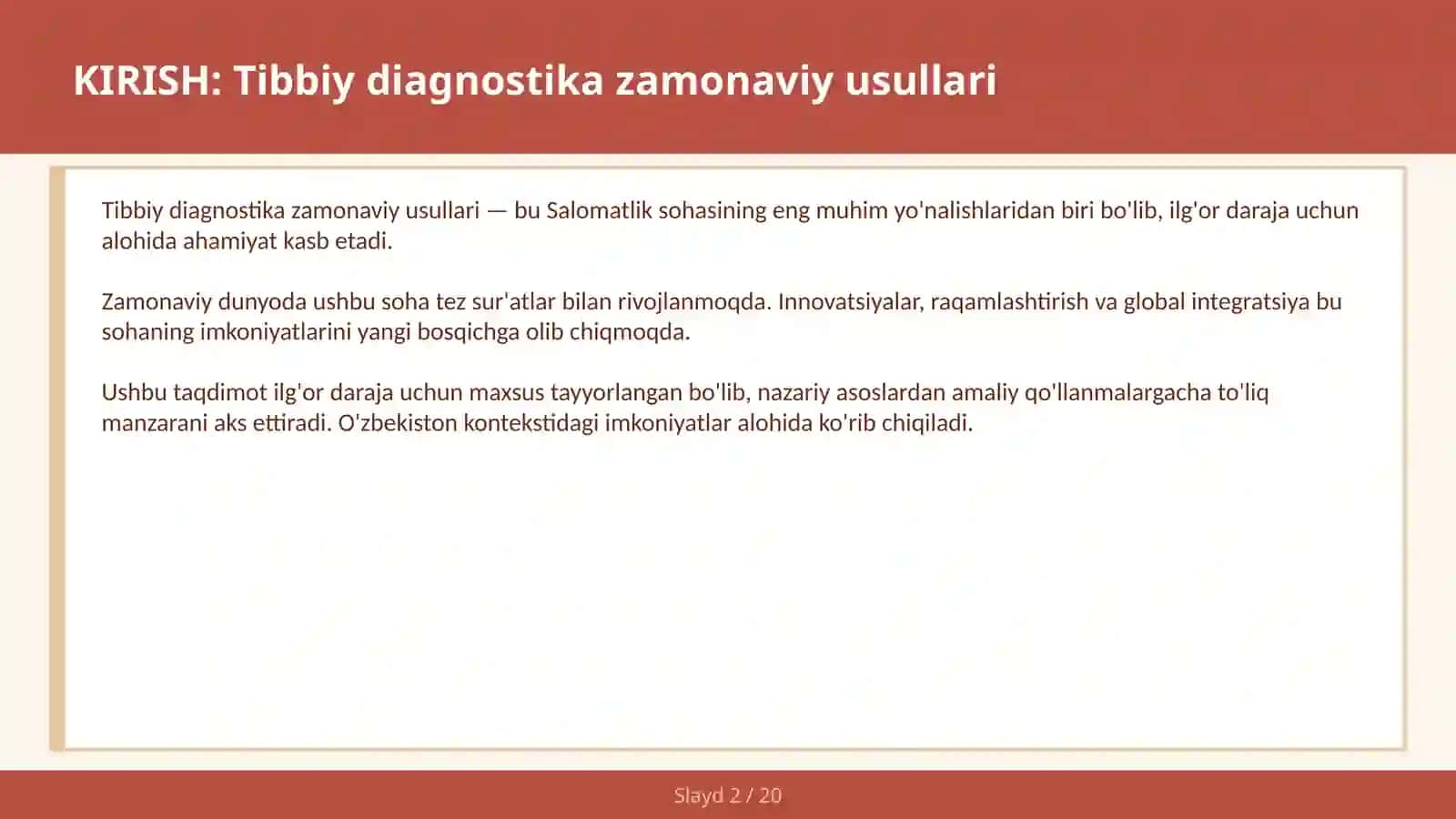 Tibbiy diagnostika zamonaviy usullari 2