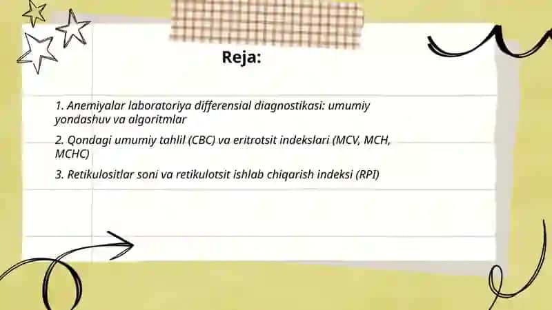 Anemiyalar labarotor differensial diagnostikasi 2