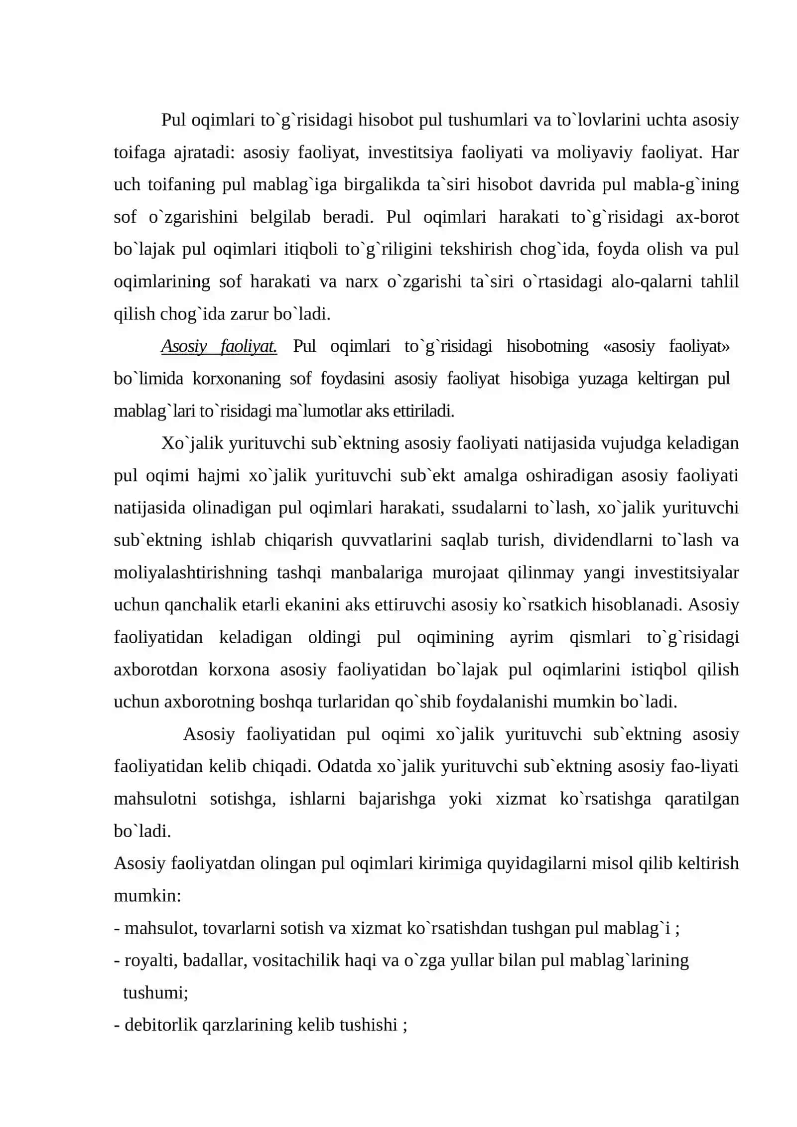Pul oqimlari 2