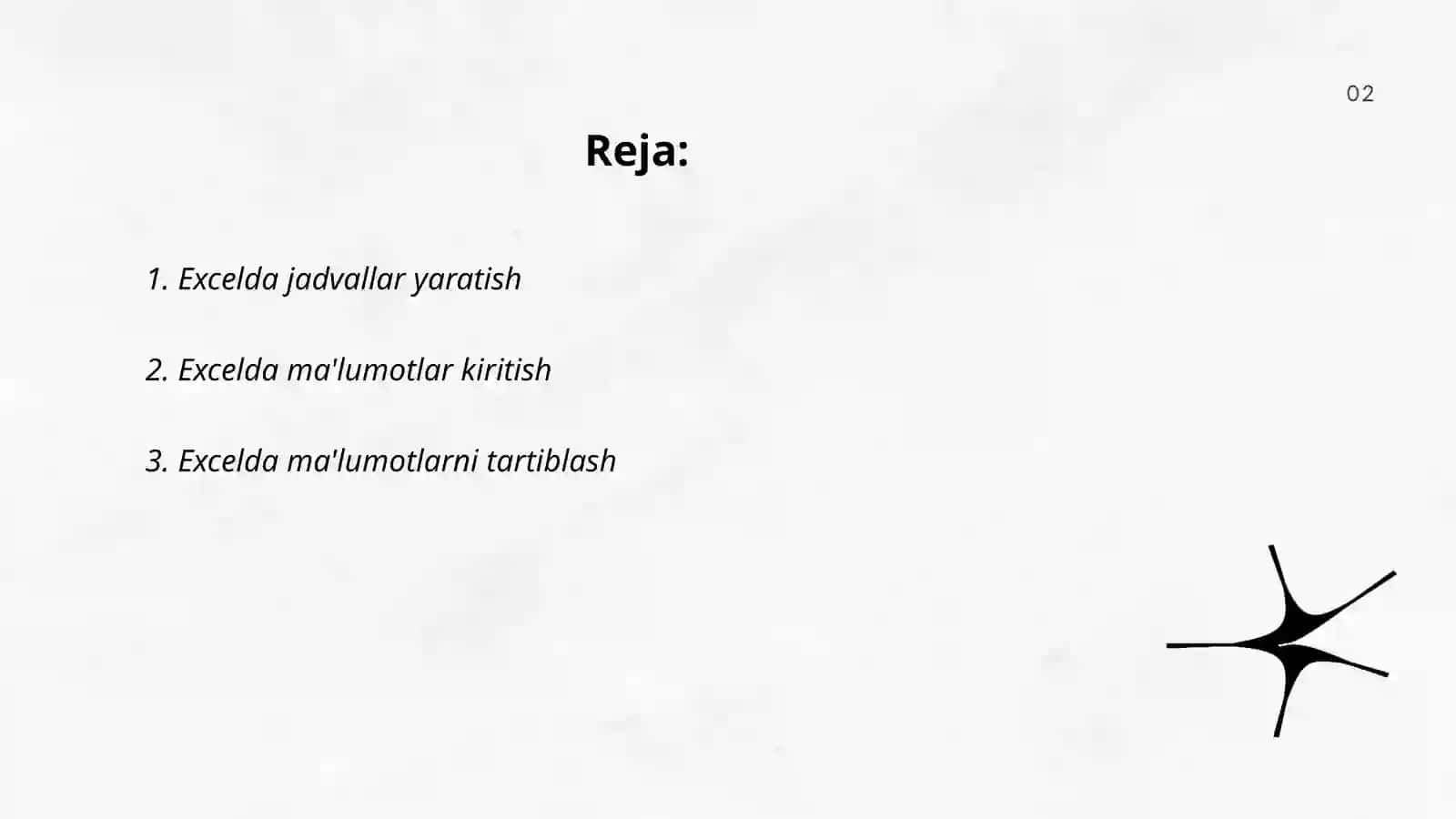 Excelda jadvallar yaratish 2