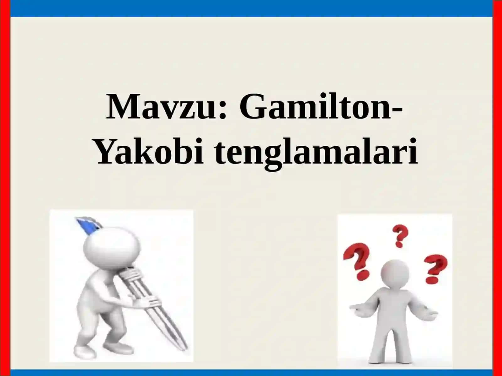 Gamilton-Yakobitenglamalari 2