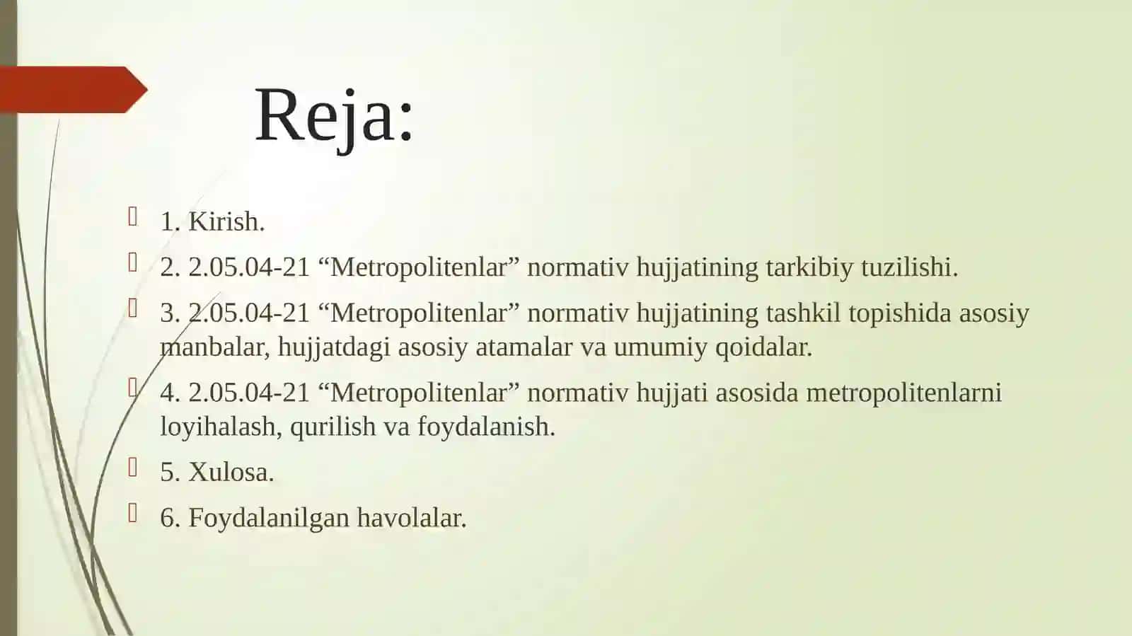 Qurilish sohasidagi me'yoriy hujjatlar tizimi 2
