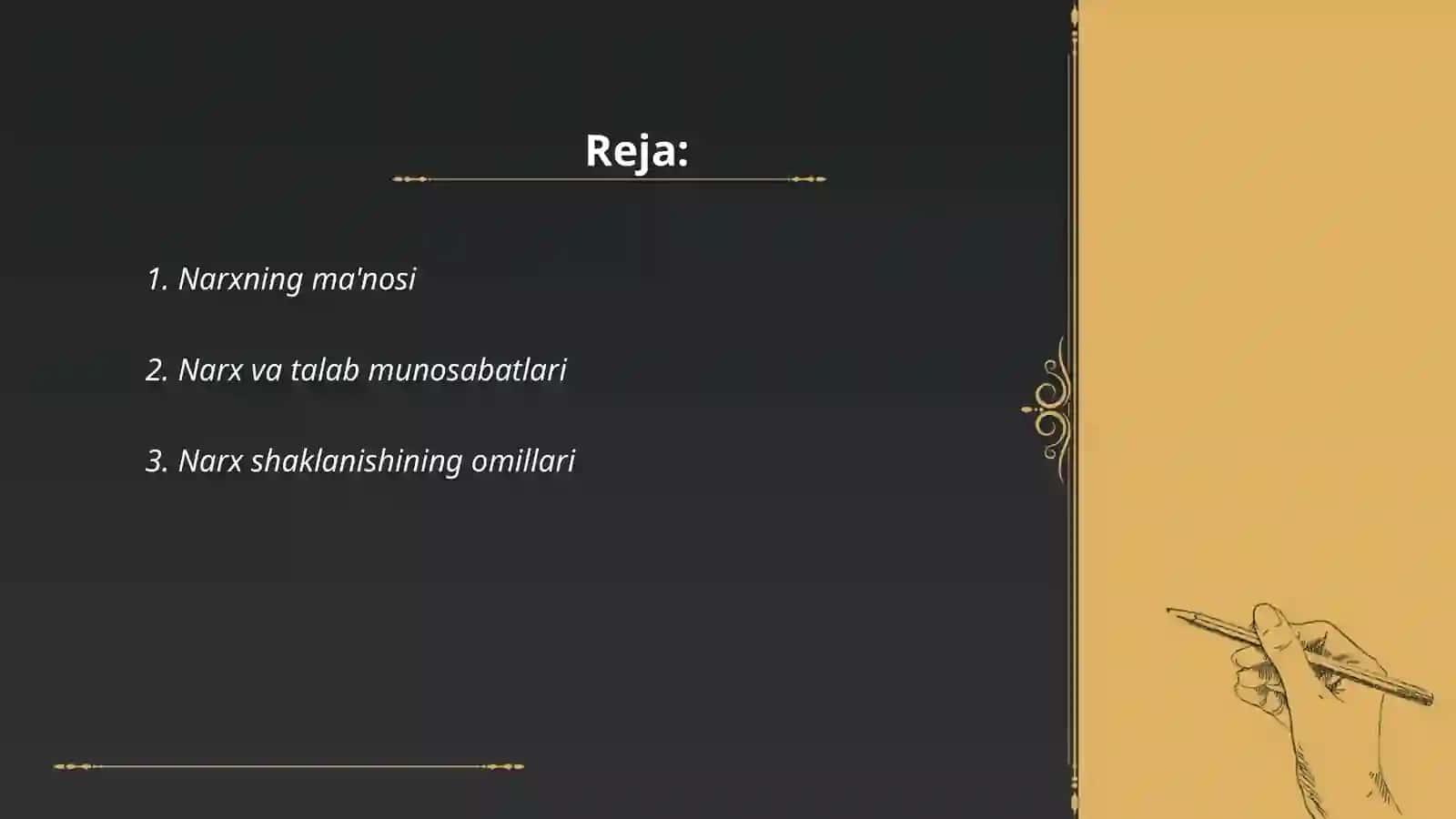 Narxning ma'nosi 2