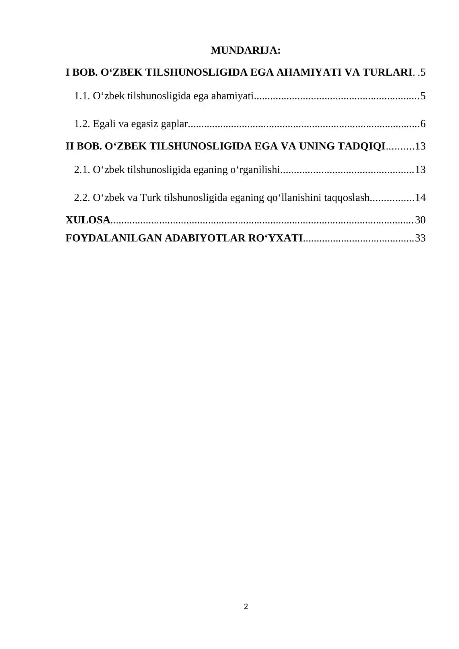Oʻzbek tilshunosligida ega va uning tadqiqi 2