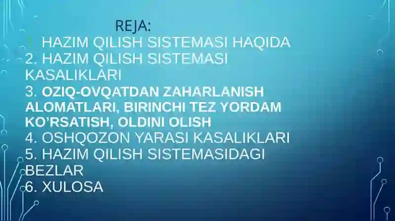 XAZIM TIZIMI KASALIKLARI BILAN KASALANGAN BEMORLARNI PARVARISHI VA KUZATISH. XAZIM TIZIMIDAGI KASALIKLARIDA KUZATILADIGAN ASOSIY PATALOGIK SIMPTOMLAR. HUQNALAR. AMALGA OSHIRISH METODIKASI. LABAROTOR TEKSHIRUVLAR UCHUN BIOLOGOK MATERIALARNI YIGISH QOIDALARI 2