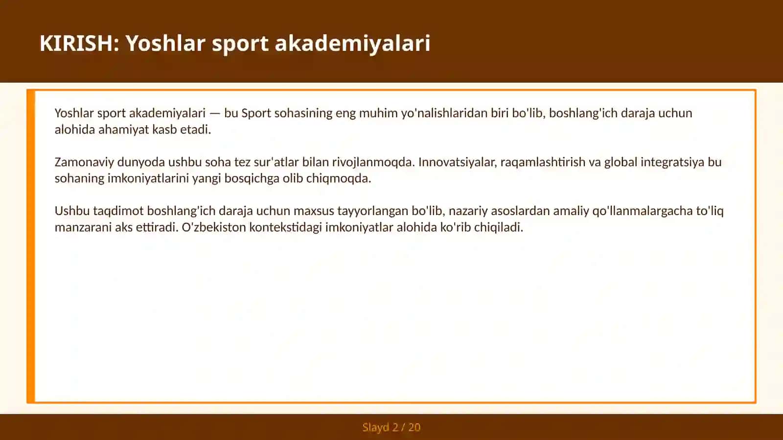 Yoshlar sport akademiyalari 2