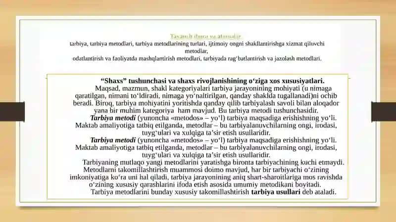 Shaxs shakllanishiga oid turli yondashuvlar. 2