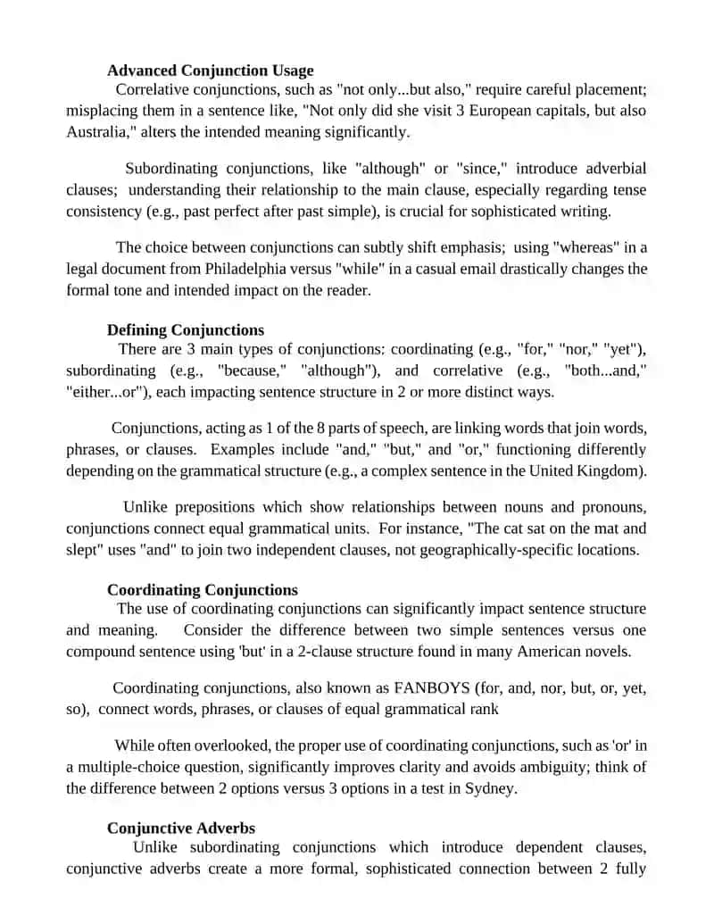 Conjunctions and their functions in English grammar 2