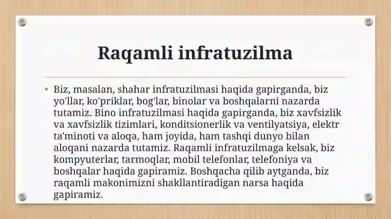Raqamli infratuzilma 2