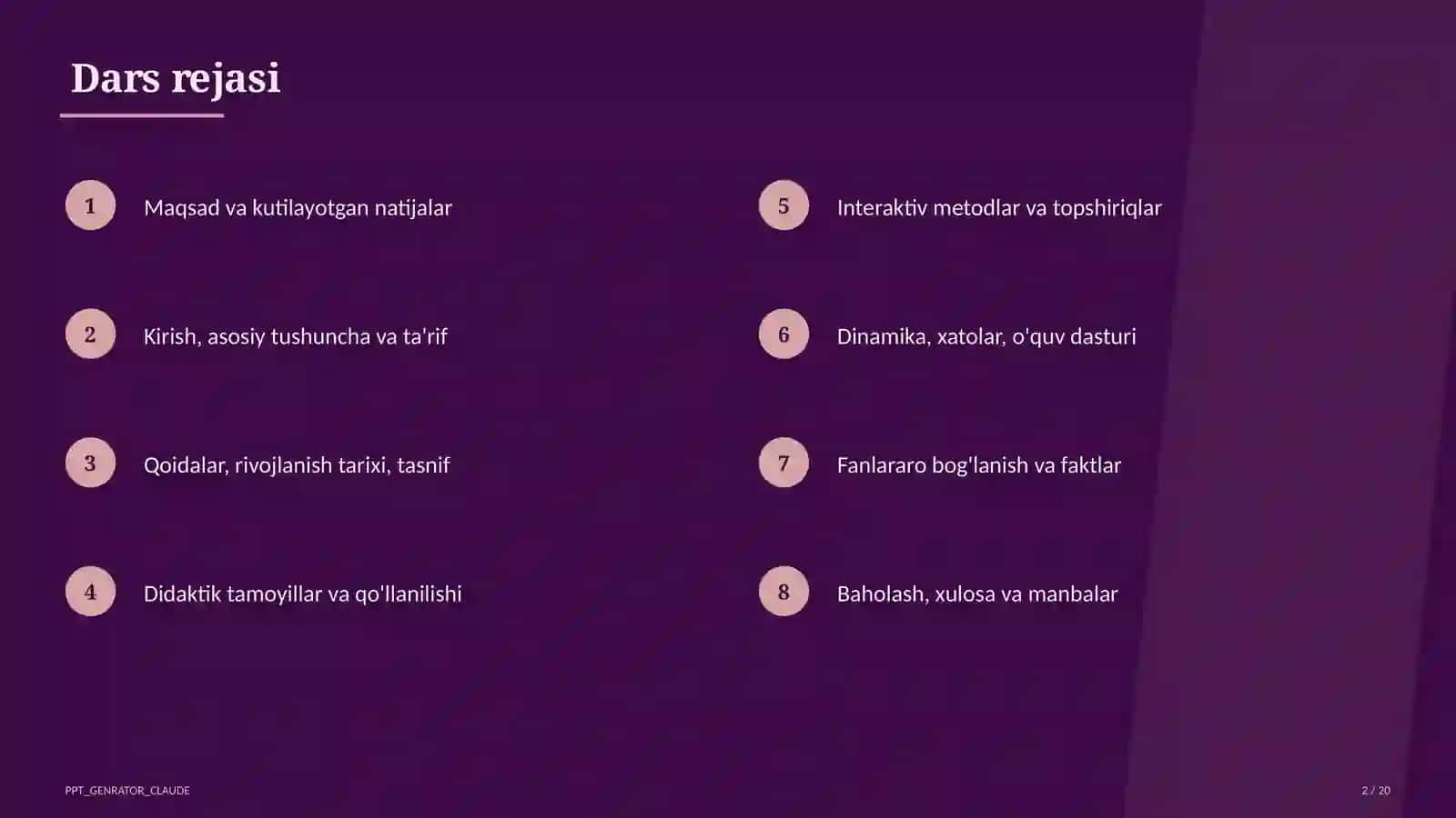 Fizika (6–11) — ochiq dars uchun 2