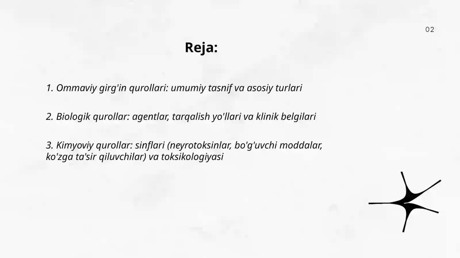 Ommaviy girg'in qurollarining tasnifi 2