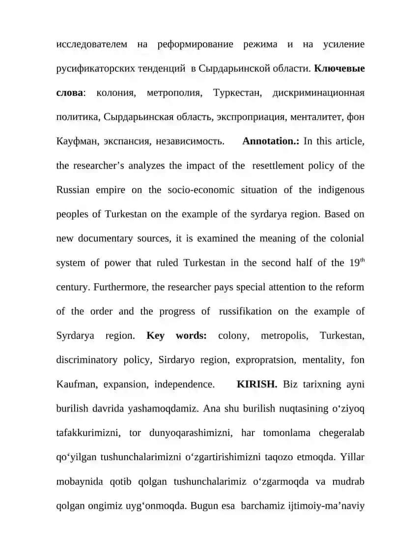 ROSSIYA IMPERIYASI KO‘CHIRUVCHILIK SIYOSATI 2