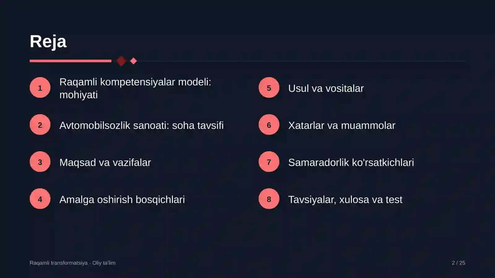 Avtomobilsozlik sanoatida raqamli kompetensiyalar modelini ishlab chiqish 2