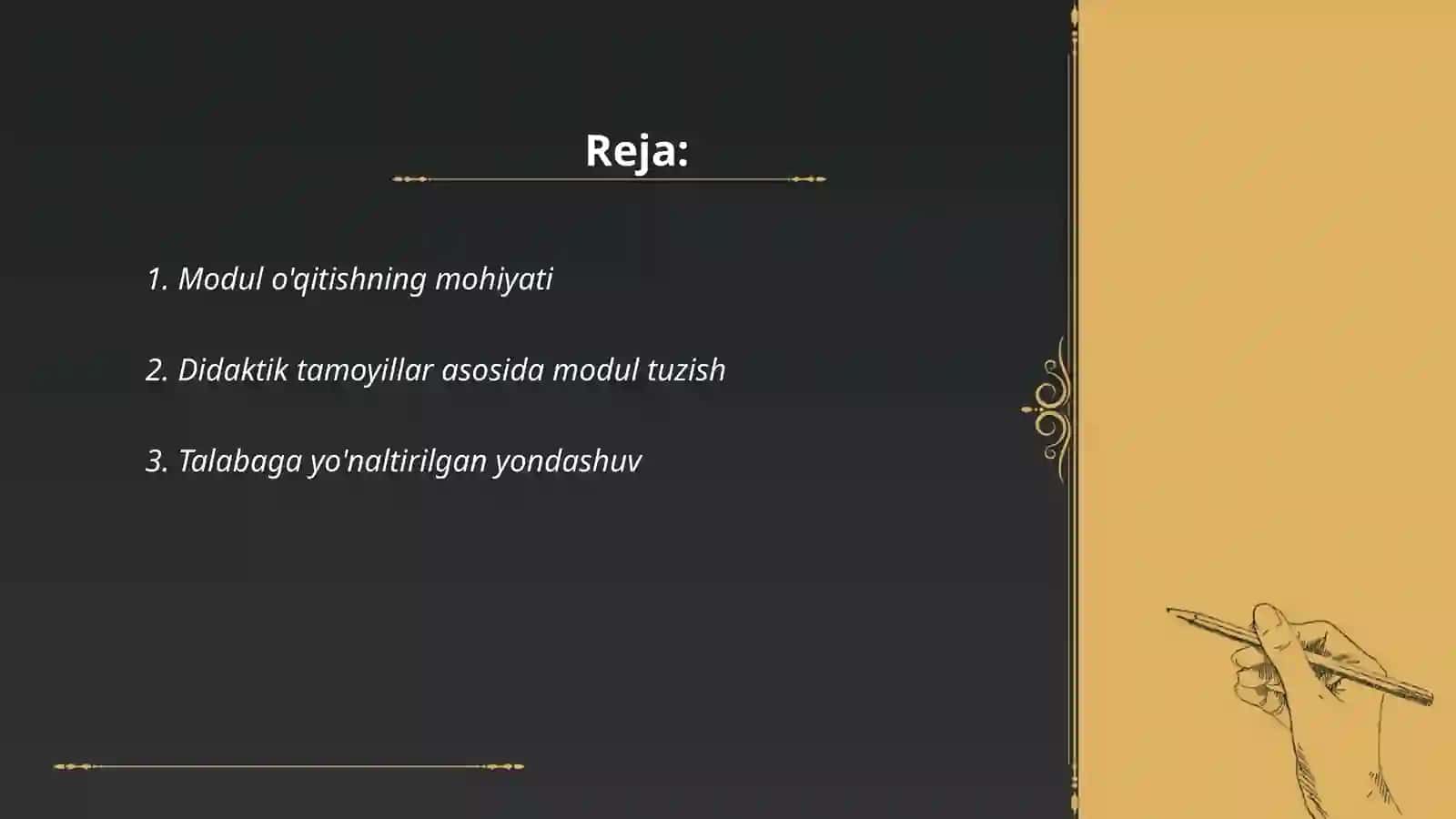 Modulli o'qitishning tamoyillari 2