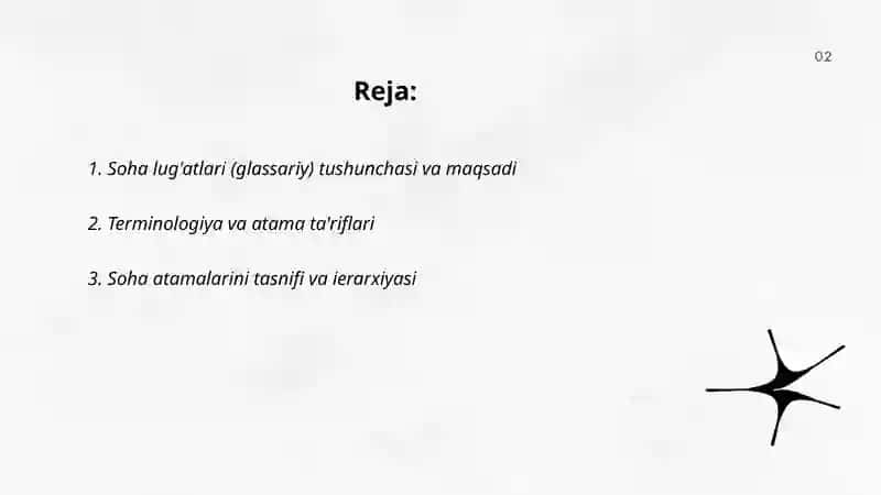 Soha lug’atlari glassariy 2