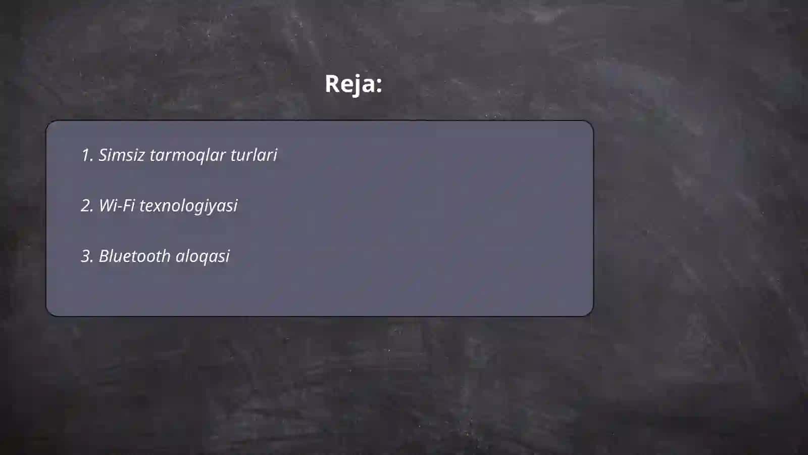 Simsiz tarmoqlar bilan ishlash 2
