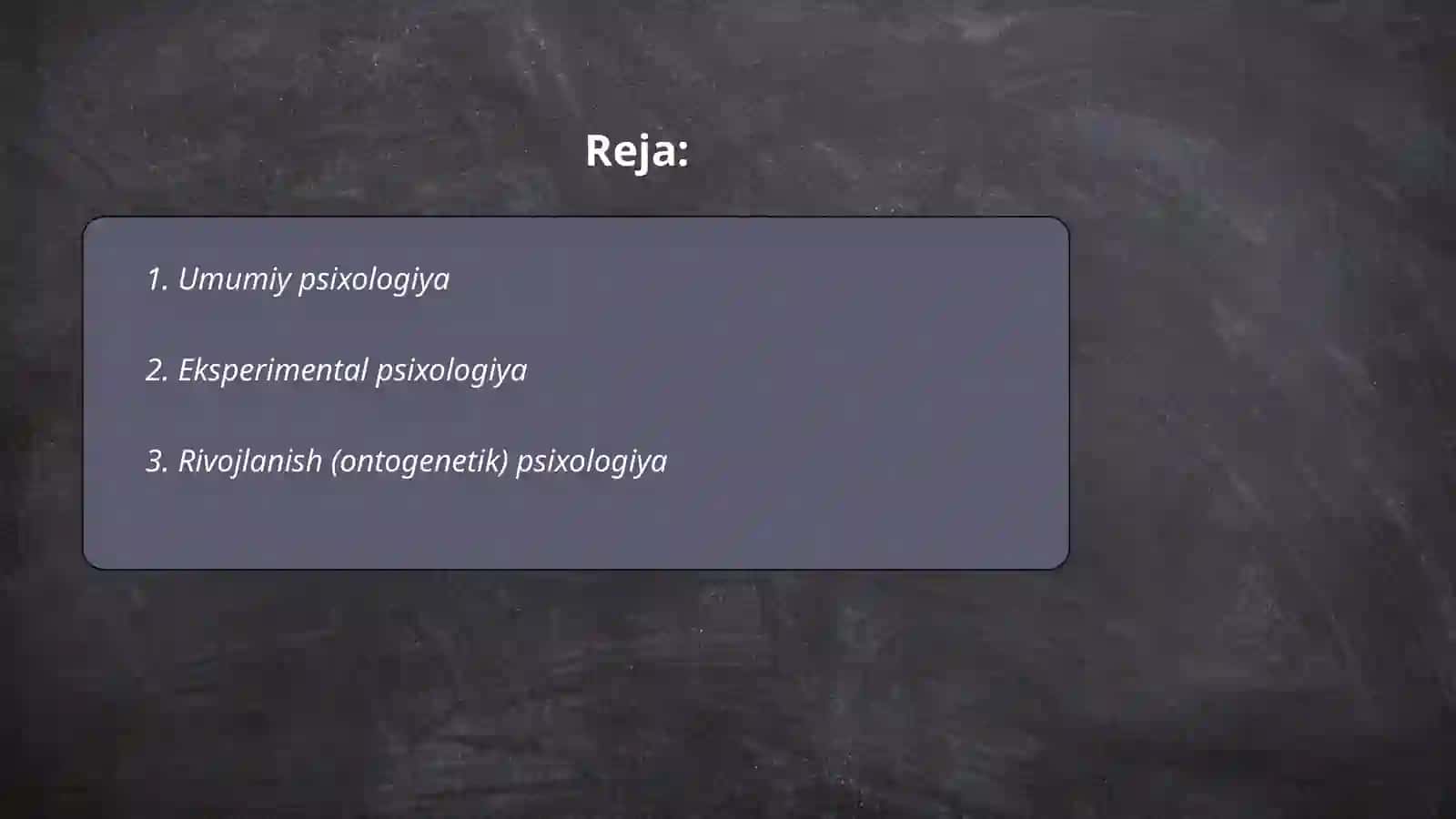 Psixologiya tarmoqlari 2