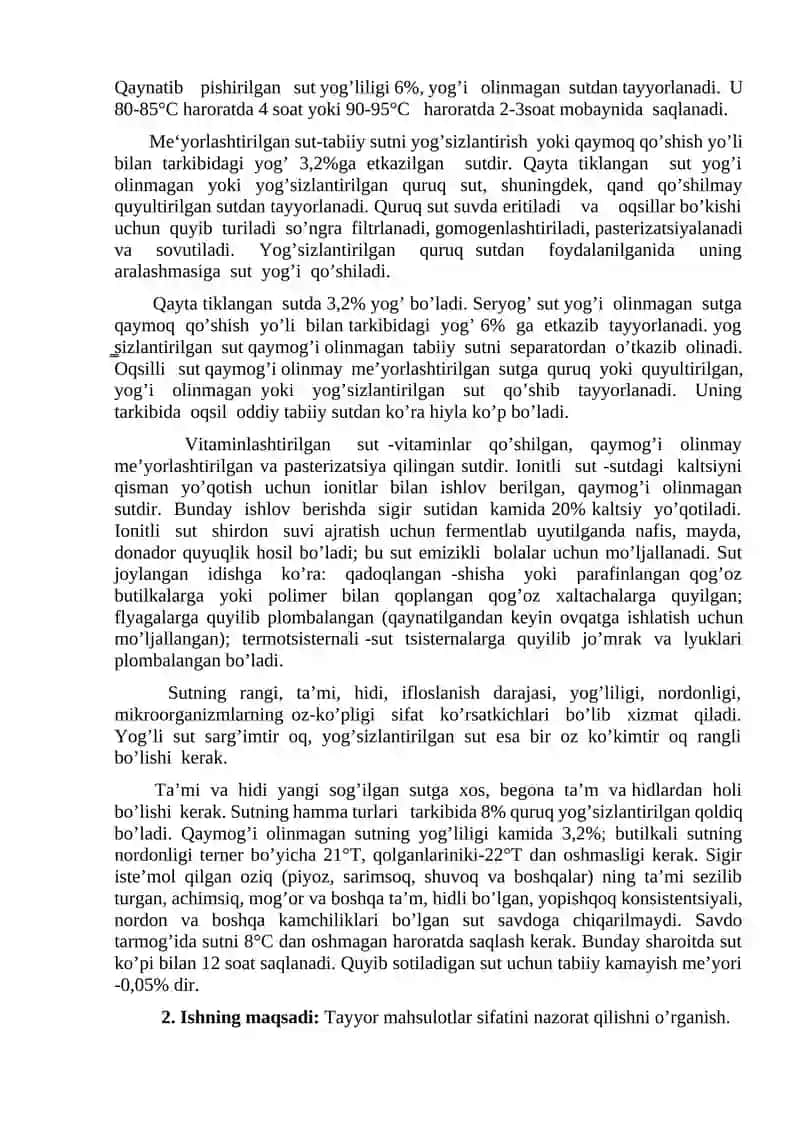 Sut va uning xususiyatlari 2