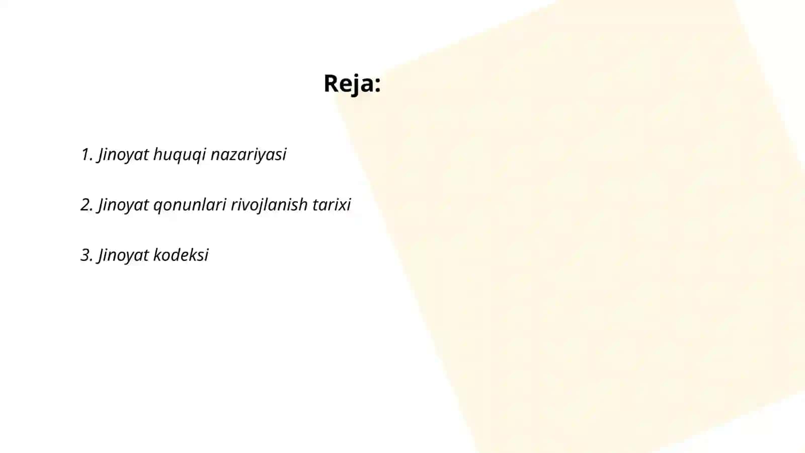 Jinoyat huquqi fanining manbalari 2