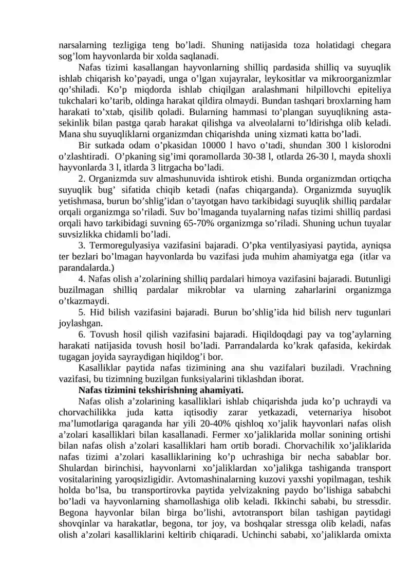 Nafas olish tizimi 2