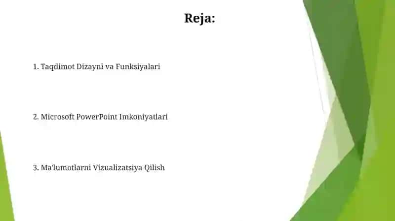 MS Power Point dasturining imkoniyatlari 2