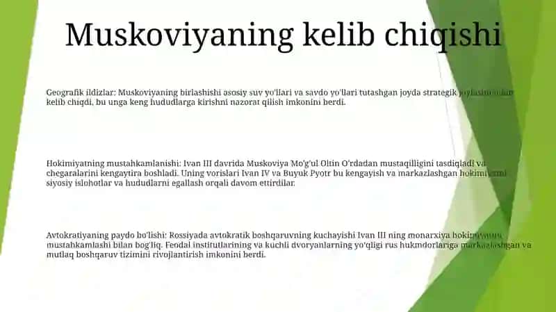 Rossiyada Absolutizmni Shakllanishi 2