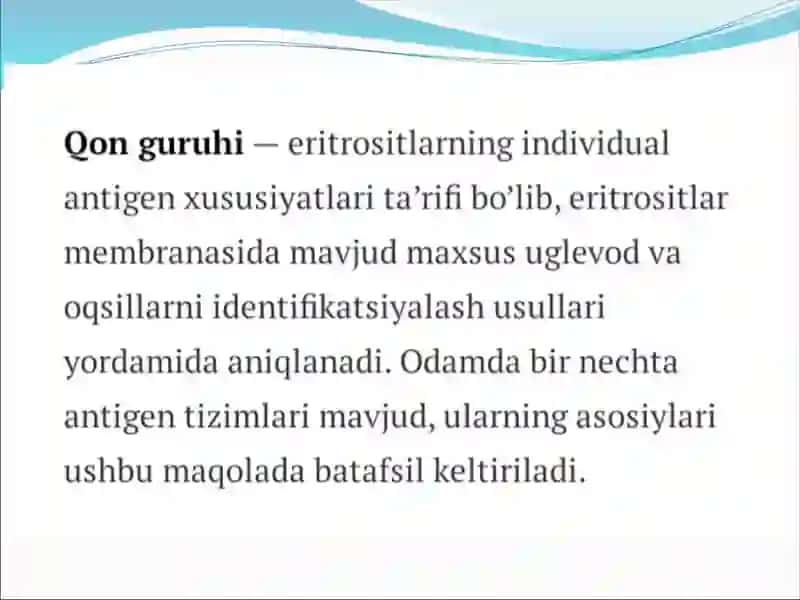 Qon guruhlari va rezus faktorni  aniqlash 2