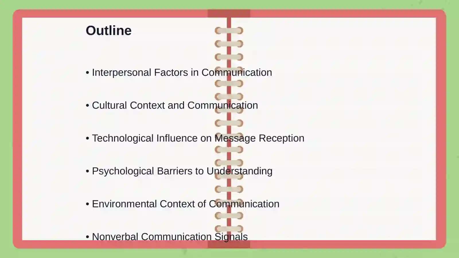 Factors affecting how communication is received 2