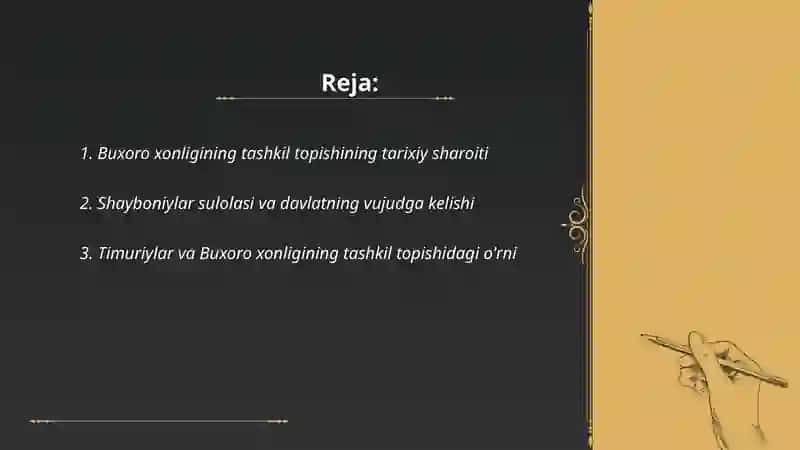 Buxoro xonligining tashkil topishi 2