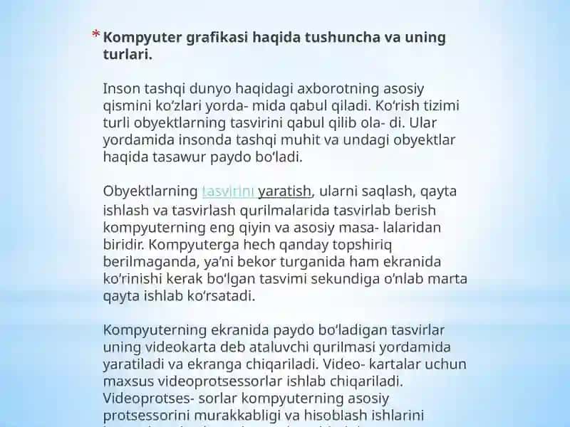 Kompyutergrafikasi haqida 2