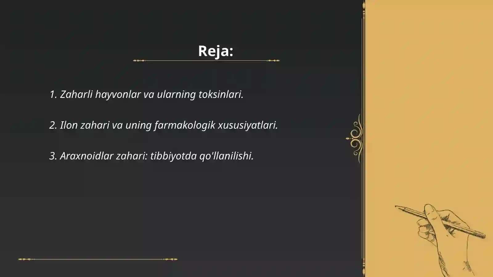 Zaharli hayvonlar zaxarining tibbiyotdagi ahamiyati 2