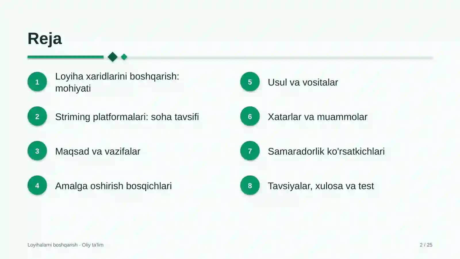 Striming platformalarida loyiha xaridlarini boshqarish 2