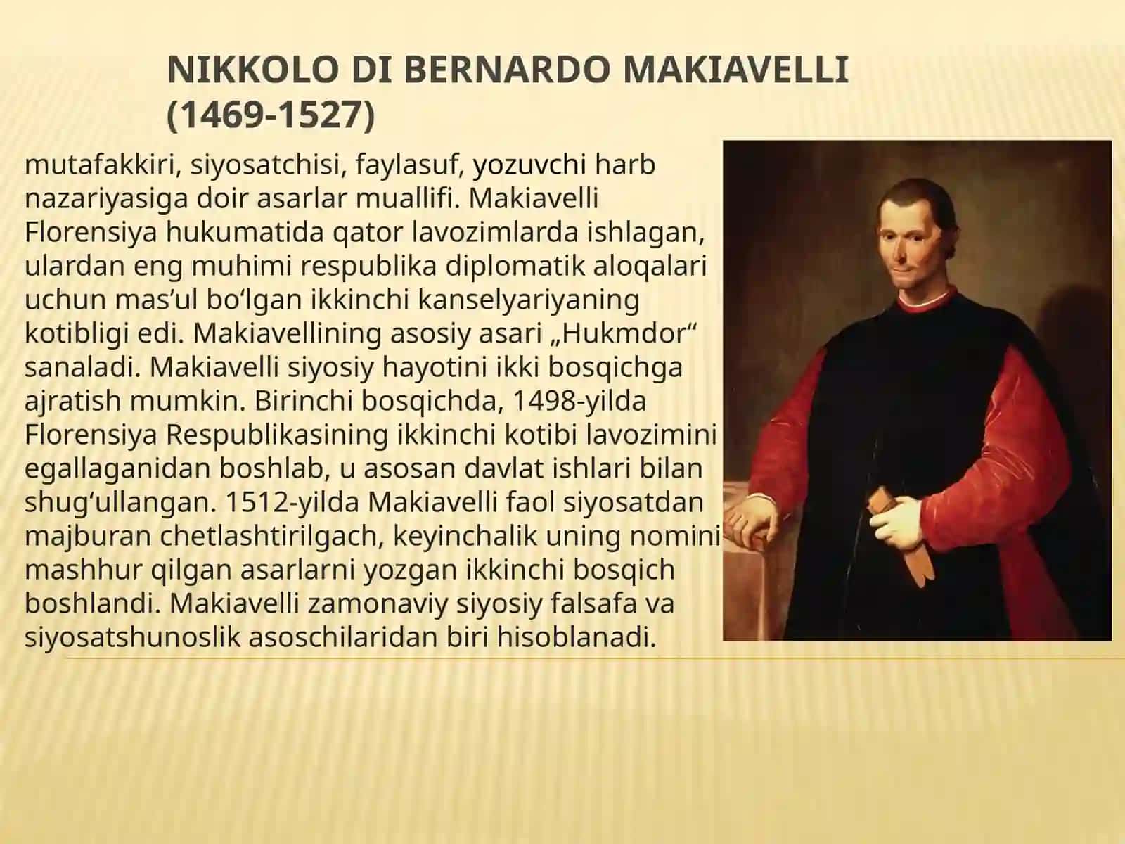 Nikollo Makiavellining Hukmdor asari 2