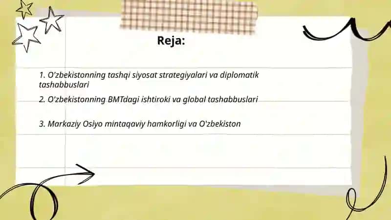 O'zbekiston va jahon hamjamiyati 2
